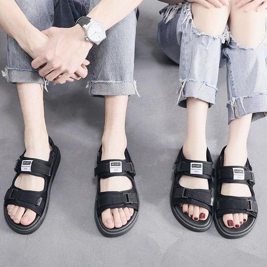 더블디 캐주얼 남녀공용 커플 버클 2컬러 데일리 샌들 ZG프로 9857345A