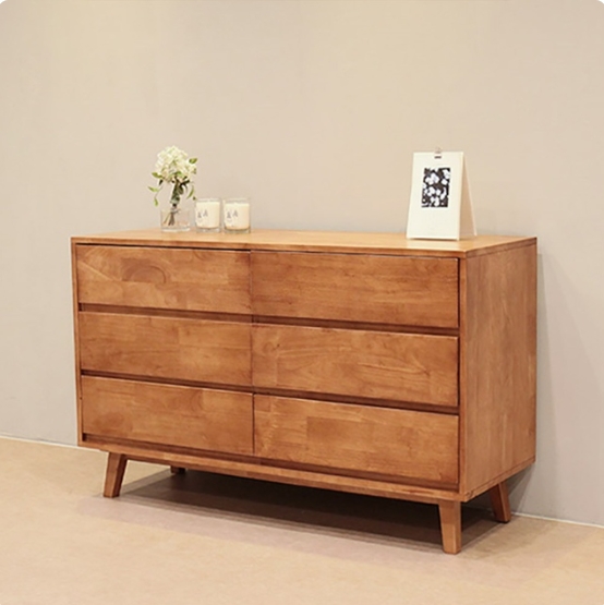 엠하우스 미네뜨 원목 3단 와이드 서랍장 1200_이미지