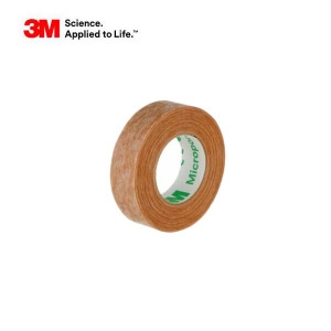 3M 마이크로포 의료용 테이프 탄 종이반창고 1533-0 1롤 1.27 cm 9.14 m