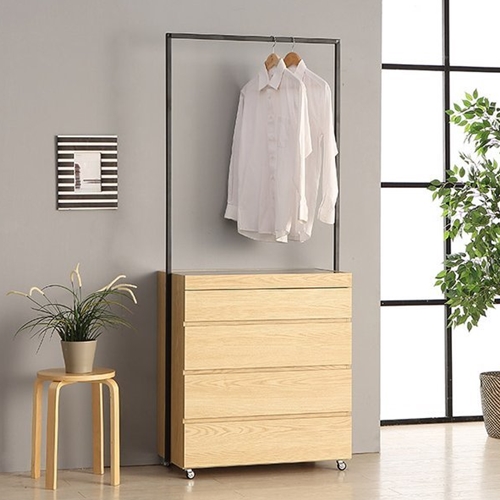 히트디자인  사브레 4단 서랍행거 (80cm)