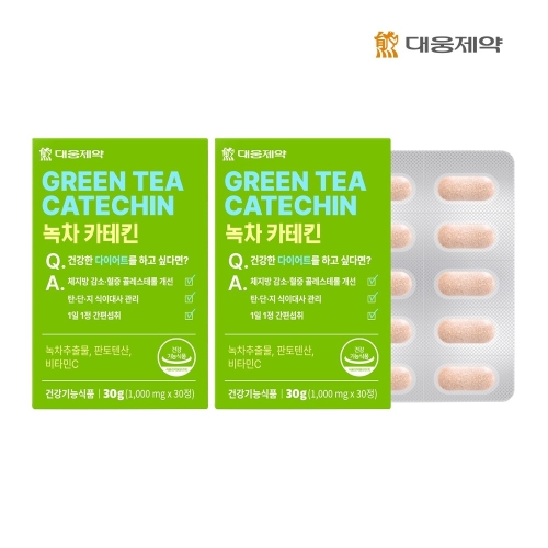 대웅제약 녹차 카테킨 1000mg 30정 (2개)_이미지