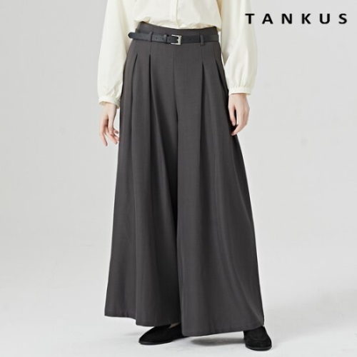 탱커스 투핀턱 벨티드 롱 팬츠 TW3PT005L0_이미지