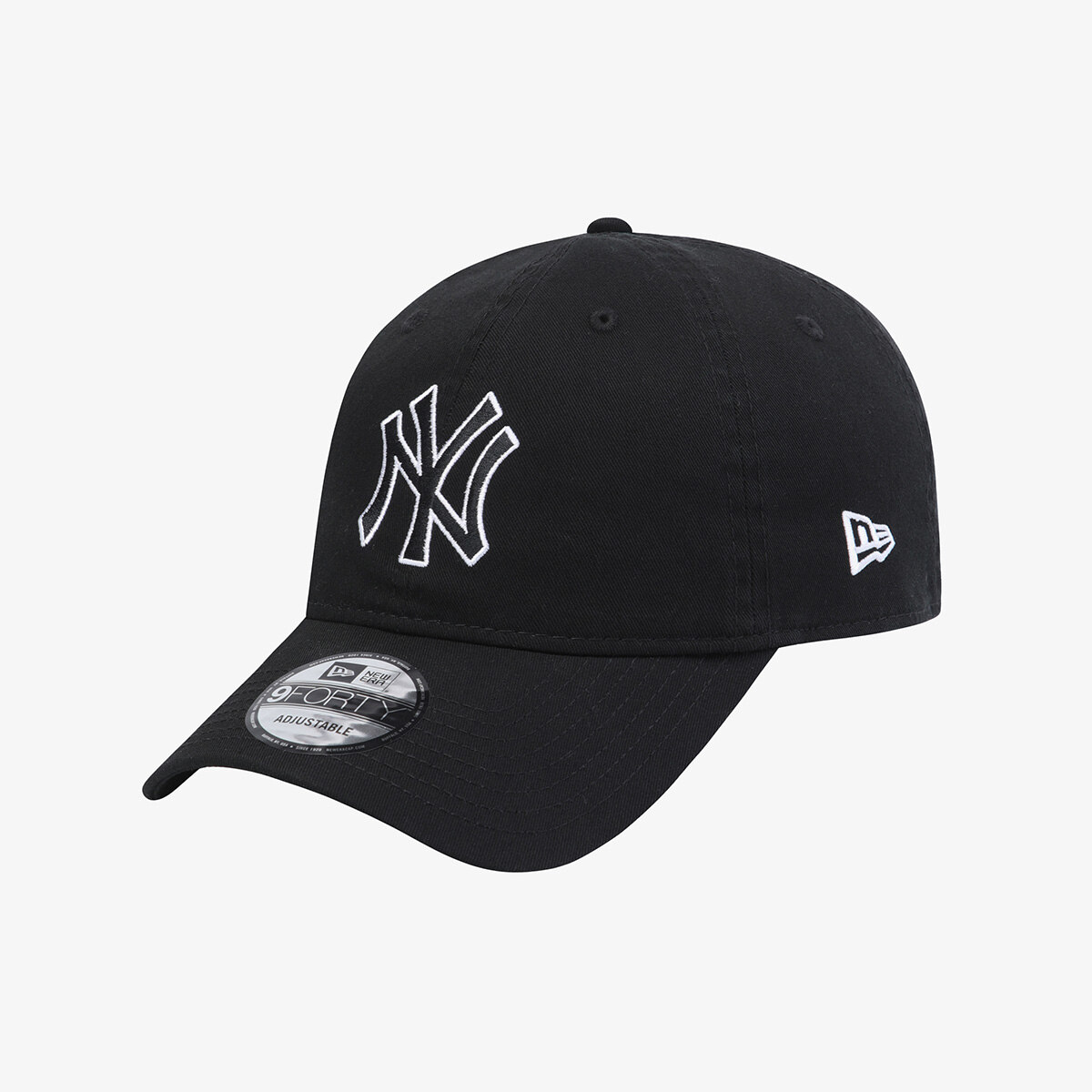 MLB 뉴에라 뉴욕 양키스 베이직 아웃라인 언스트럭쳐 볼캡 블랙 15216773
