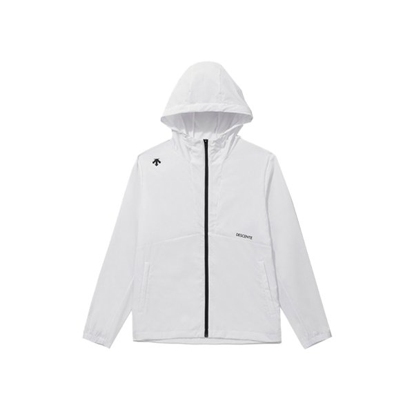 데상트 공용 후드형 바람막이 1SQ123UWB21-WHT0