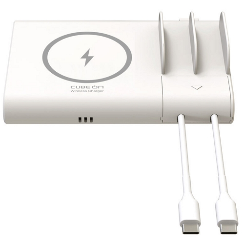 정인일렉텍 큐브온 2포트 유무선충전기 JI-730R