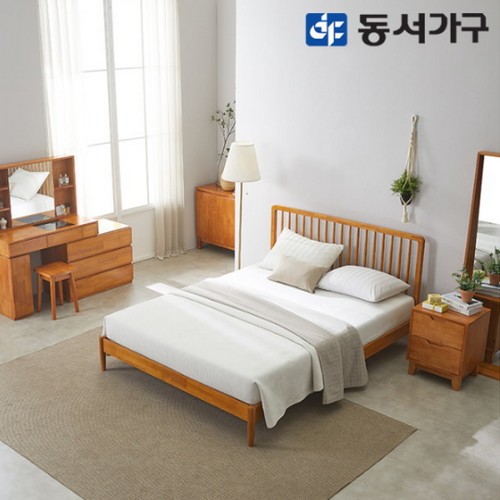 퍼니원 홈즈 바츠 원목 침대 Q (매트별도)_이미지