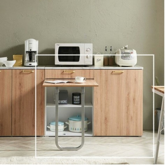 데코라인 지티 와이드 접이식 렌지대+하부장 세트_이미지