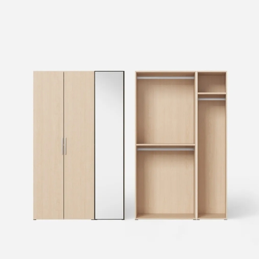 한샘 샘베딩 베이직 행거형 거울옷장세트 1200_이미지