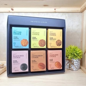 우체국쇼핑 김제 사회적기업 우리밀 프리미엄 쿠키 6종 3종 선물세트_이미지