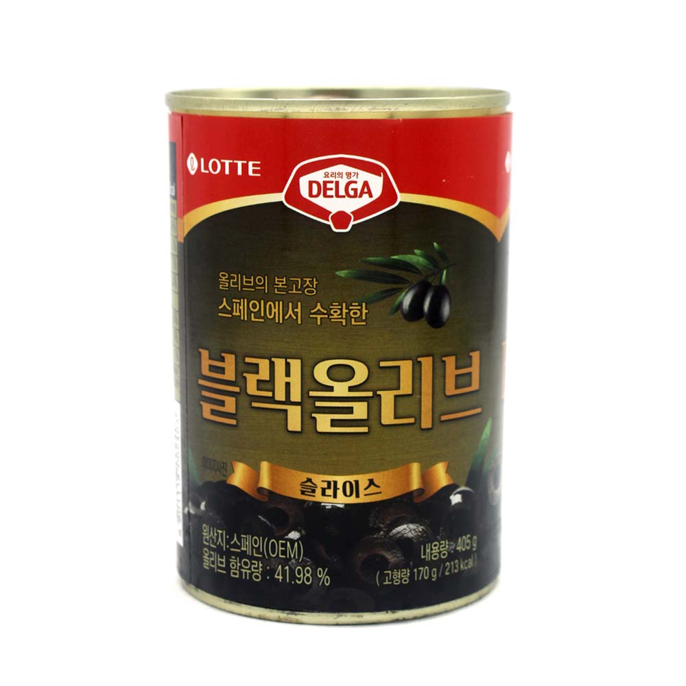 롯데푸드 델가 블랙 올리브 슬라이스 405g [24개]