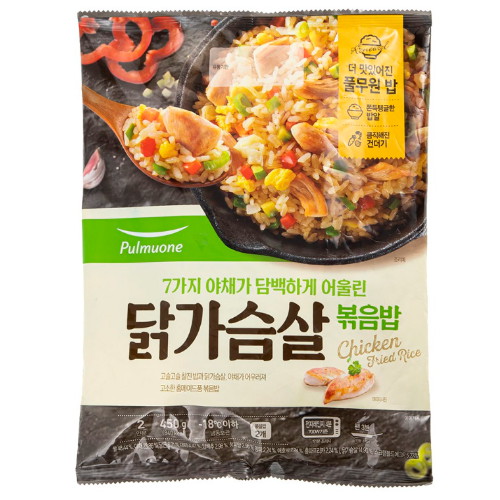 풀무원 닭가슴살 볶음밥 2인분 450g (4개)_이미지
