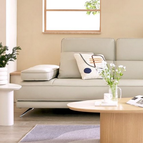 자코모 카르마 기능성 럭스 이태리 천연통가죽 소파 4인용 (스툴포함)_이미지