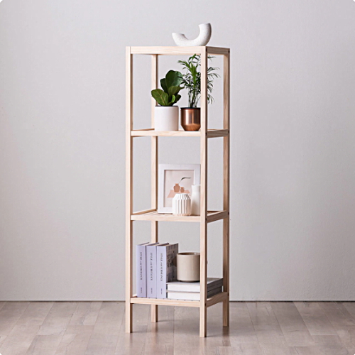 아씨방 네오 원목 수납 4단 선반장