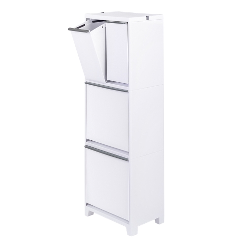 창신리빙 프랑코 스탠드 분리수거함 트윈형 3단 60L (1개)_이미지