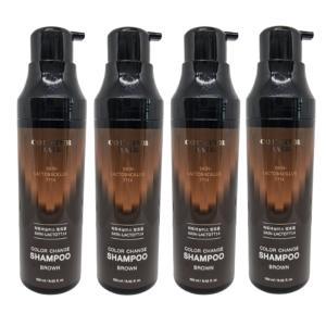 꾸띄르헤어 시즌4 스킨락토7714 샴푸 멋내기갈색 190ml (4개)
