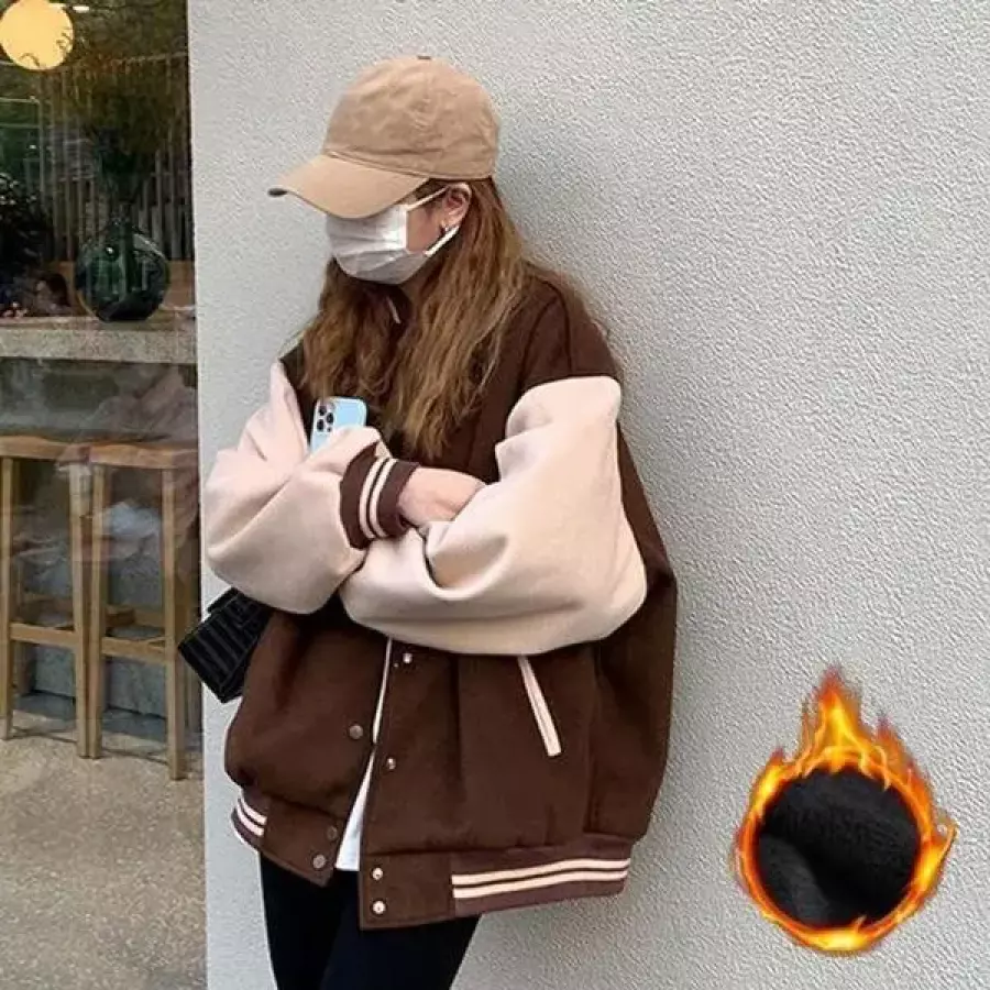여성 겨울외투 기모안감 야구점퍼 초겨울 학생잠바 S37692950