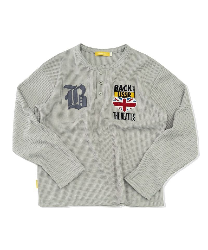 MAINBOOTH 비틀즈 와플턴 헨리넥 티셔츠베이지 MBBEF1LTU01BG 3116715
