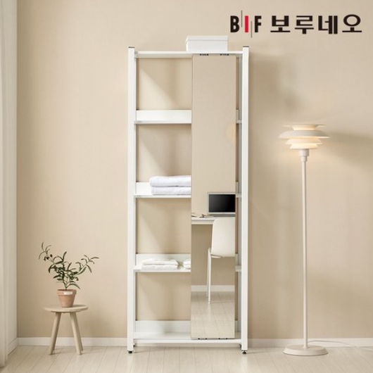 BIF보루네오 아이든 시스템 행거 철제 드레스룸 선반 거울장 800이미지입니다. 누르면 해당 게시물로 새창이동합니다.