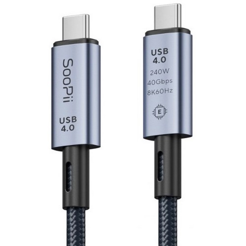 썬더볼트3 40Gbps PD PPS C to C타입 240W 케이블 IY-CABLE03