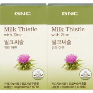 GNC 밀크씨슬 위드 아연 600mg 60정 (4개)_이미지