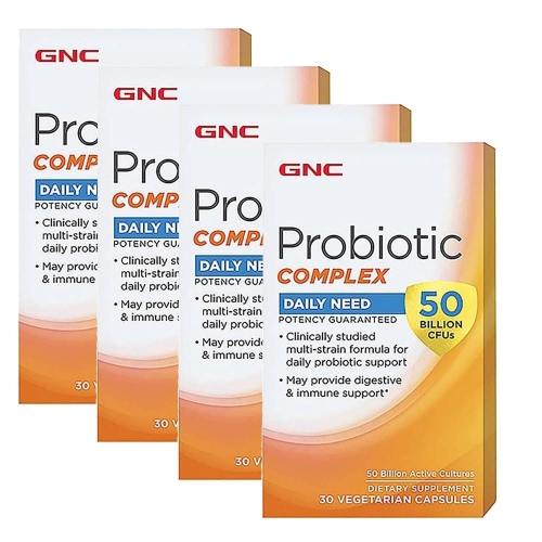 GNC 프로바이오틱 컴플렉스 500억 유산균 30캡슐 (4개)_이미지