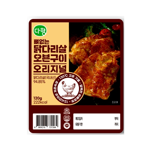 팜덕 다향 다향 국내산 닭다리살 오븐구이 오리지널 120g (10개)_이미지
