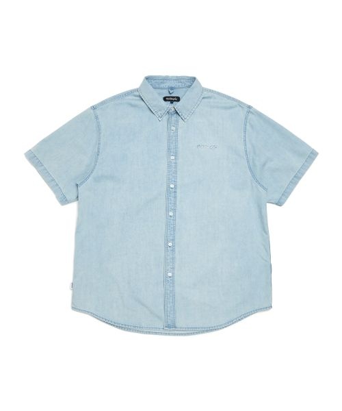 마크곤잘레스 MARK GONZALES 사인로고 데님 반팔 셔츠 SKY BLUE Z262USS260061 307877_이미지