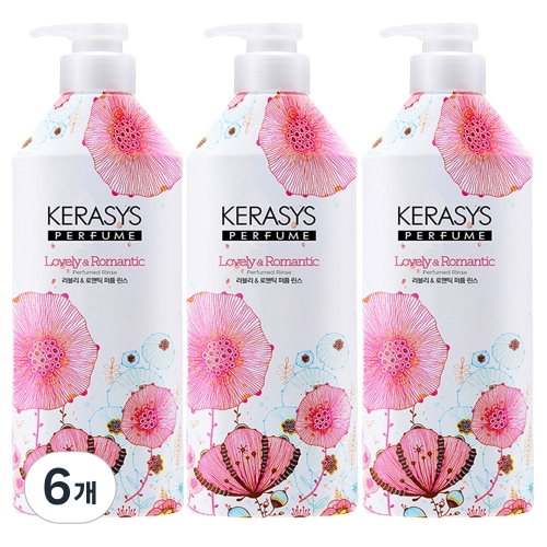 애경 케라시스 러블리 앤 로맨틱 퍼퓸 린스 980ml (6개)