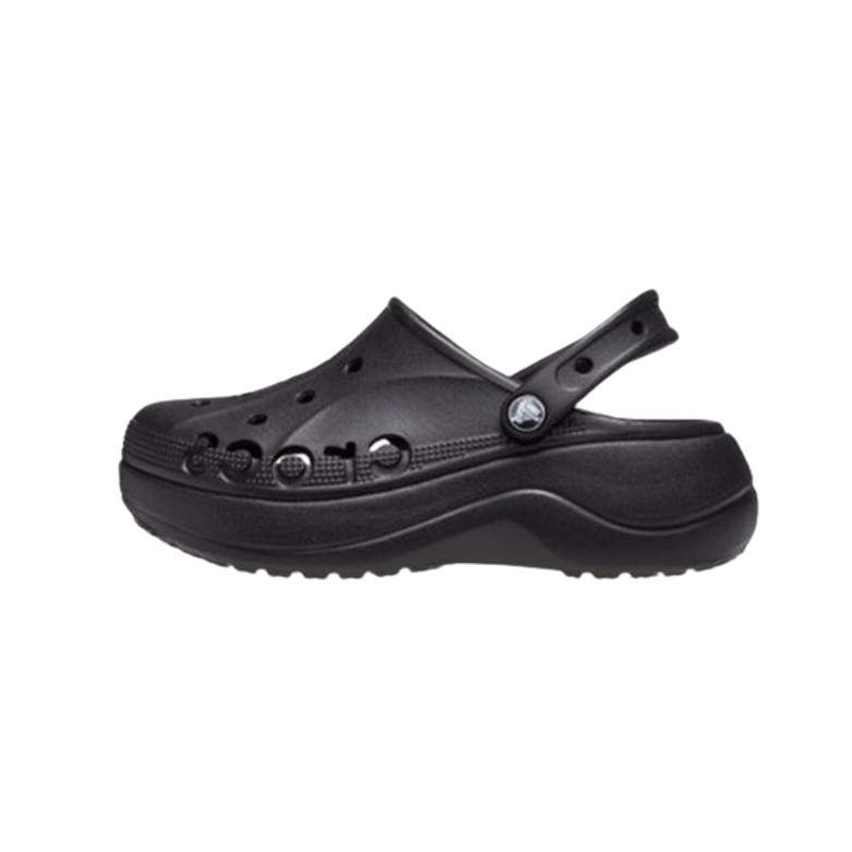 크록스 여성 바야 플랫폼 클로그_208186 (001, 블랙)_이미지