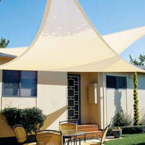 에이치케이셀 굿초이스 타프 선쉐이드 삼각 메쉬 크림 (500x500x700cm)