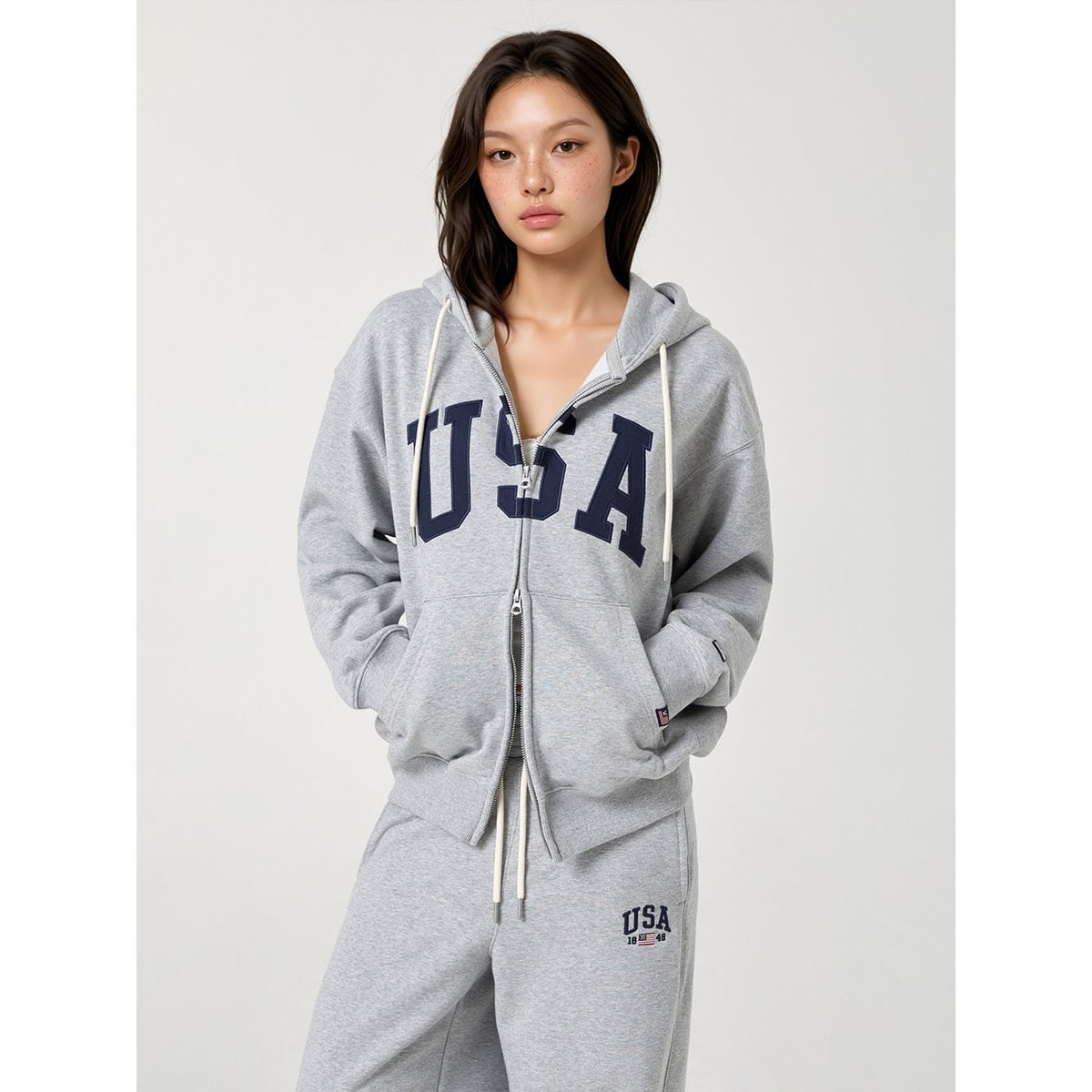 USA Over fit Hood Zip-up WHMZG2291U WHMZG2291U0098 480533