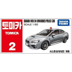 타카라토미 토미카 02 스바루 WRX S4 폴리스카 다이캐스트 피규어 자동차 장난감