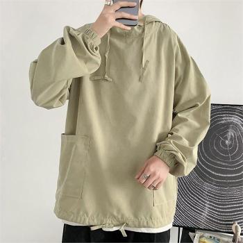 라일리 Rly 남녀공용 후드 바람막이 오버핏 아노락 무지 운동복 S9759371_이미지