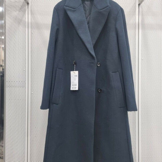 세미오버 피크드 라펠 더블 코트 ABB4CB1102