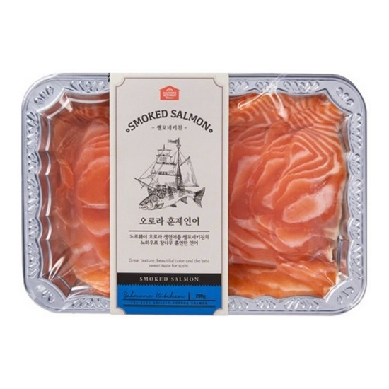 왕성수산 쌜모네키친 오로라 훈제연어 200g (1개)