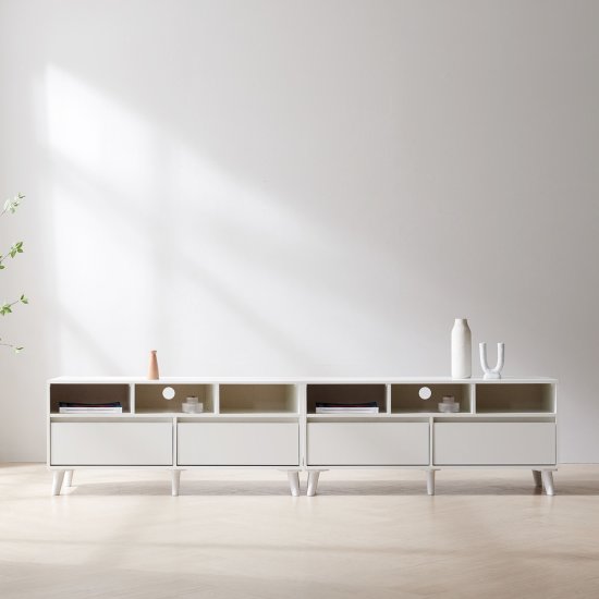 BIF보루네오 마르체 이든 4단서랍 TV다이 높은 거실장 2400