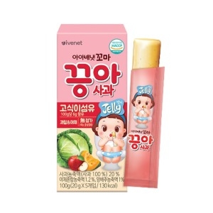 아이배냇 꼬마 끙아젤리 사과 100g (2개)_이미지
