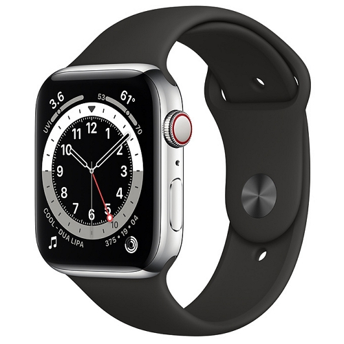 APPLE 워치 시리즈6 40mm Cellular 실버 스테인리스 스틸 (스포츠밴드)_이미지