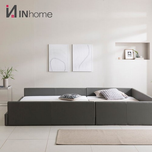 인홈 라온 슬림형 저상형 패밀리침대 SS+SS (매트별도)_이미지