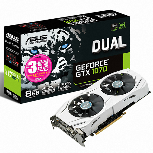 ASUS DUAL 지포스 GTX1070 8G D5 8GB STCOM