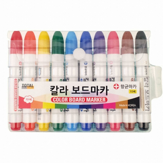 토탈하얀칠판 칼라 보드마카 10색 혼합 색상 1세트이미지입니다. 누르면 해당 게시물로 새창이동합니다.