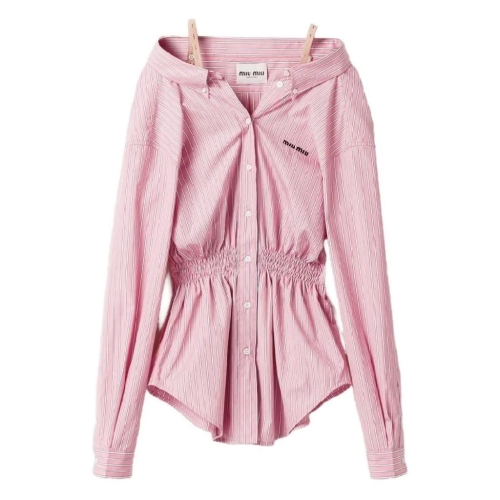 미우미우 스트라이프 밴딩 미니 드레스 MF6125SOOO180U T