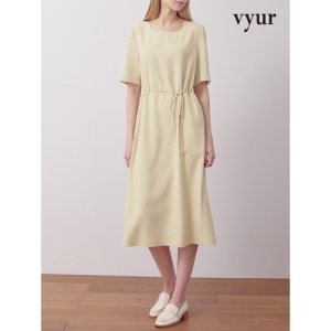 뷰어 vyur 라운드넥 베이직 반팔 원피스 ZNOPP302