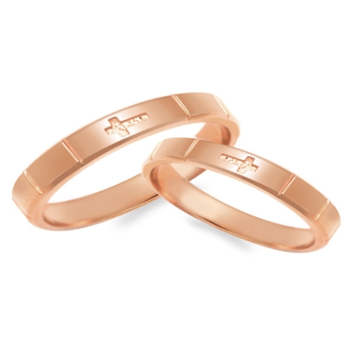 라디오사 라디오사 18K 커플 묵주반지 LK18JJ-10418WM