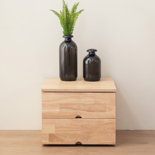 숨결 코코로니 미니서랍장 2단 원목 협탁 400_이미지