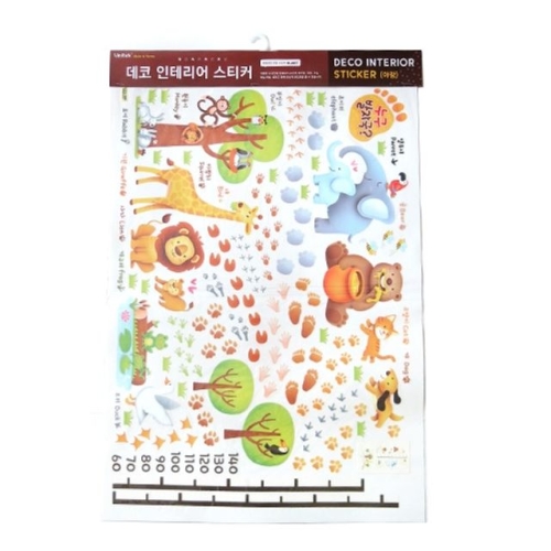 [불명] UYX289534데코인테리어 키재기 스티커 누구발자국 FDT-21006_이미지