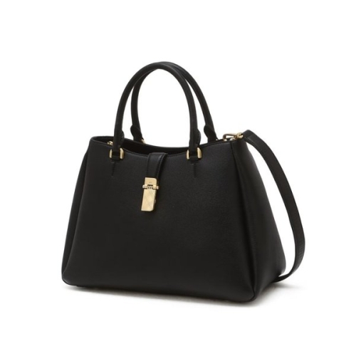 LF 닥스 DCBA6E164BK CLA 블랙 소가죽 체크 장식 포인트 토트백 M