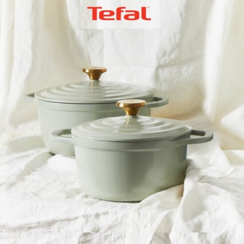 IH 세라믹 에어 주물냄비 페어그린 2종 (양수20,24)