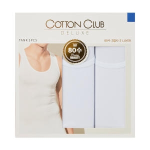 코튼클럽 남성 80수 탱크 3매 런닝 속옷 메리야스 민소매런닝 면 난닝구 나시 런닝셔츠
