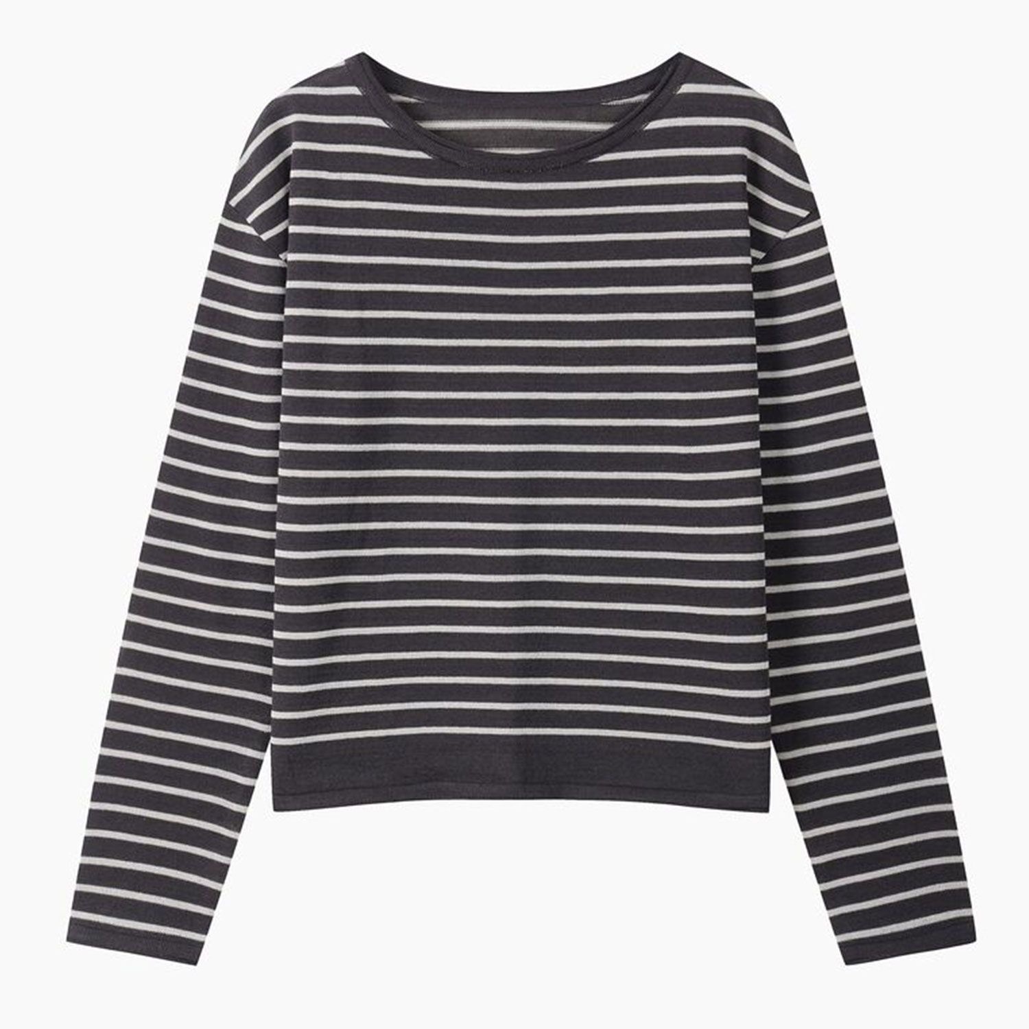 SISLEY 라운드 넥 스트라이프 니트 SAKP70641